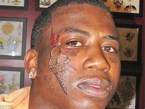 gucci fat guy tatto on face